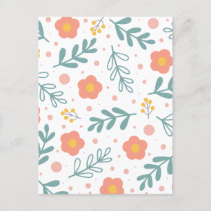 Cartes Pour Fêtes Annuelles Floral minimal