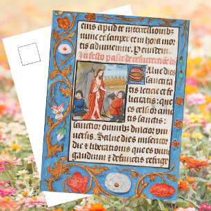 Cartes Pour Fêtes Annuelles Floral Moyen Age Résurrection chrétienne Pâques