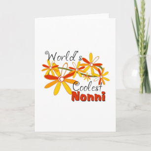 Cartes Pour Fêtes Annuelles Floral World's Coolest Nonni