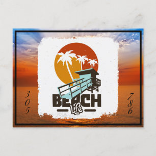 Cartes Pour Fêtes Annuelles Florida Beach Life Postcard
