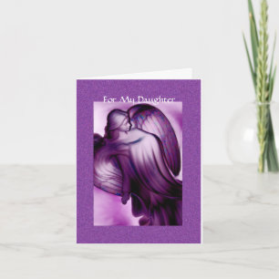 Cartes Pour Fêtes Annuelles Florillas Purple fille - Angel