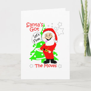 Cartes Pour Fêtes Annuelles Floss Funny Santa Claus Novelty Personnalisé