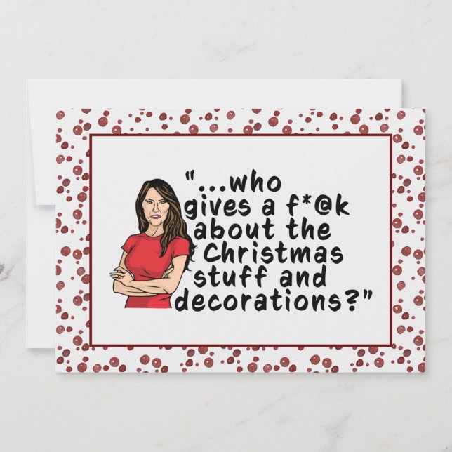 Cartes Pour Fêtes Annuelles FLOTUS Melania Trump Funny Flat Christmas Card (Devant)