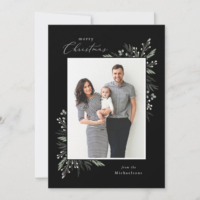 Cartes Pour Fêtes Annuelles Flourish de vacances (Devant)