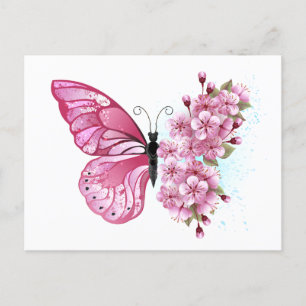 Cartes Pour Fêtes Annuelles Flower Butterfly