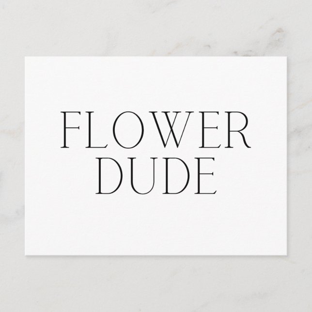 Cartes Pour Fêtes Annuelles Flower Dude - Simple (Devant)