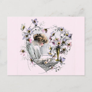 Cartes Pour Fêtes Annuelles Flower Heart Valentine