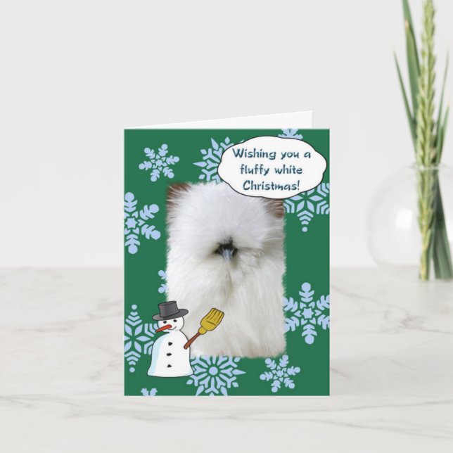 Cartes Pour Fêtes Annuelles Fluffy White Christmas (Devant)