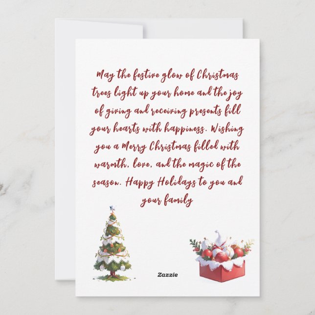 Cartes Pour Fêtes Annuelles Flux et présentations de l'arbre (Dos)