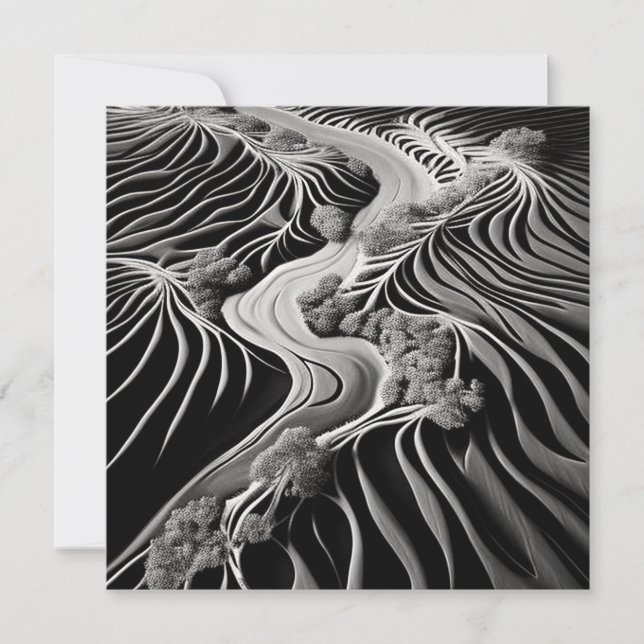 Cartes Pour Fêtes Annuelles Flux fractal (Devant)