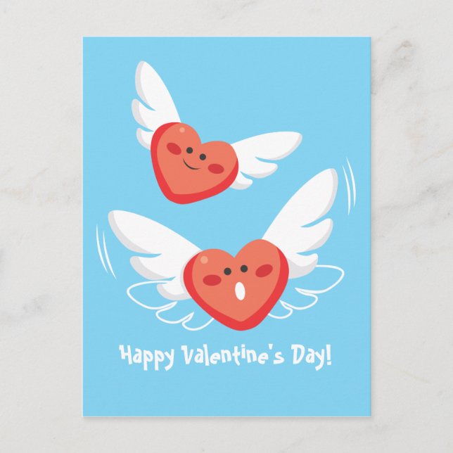 Cartes Pour Fêtes Annuelles Flying Hearts (Devant)