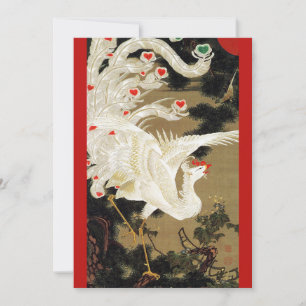 Cartes Pour Fêtes Annuelles FLYING LOVE PHÉNIX,Plumes,Cœurs Saint Valentin