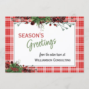 Cartes Pour Fêtes Annuelles Foliage botanique des baies rouges sur mesure Gree