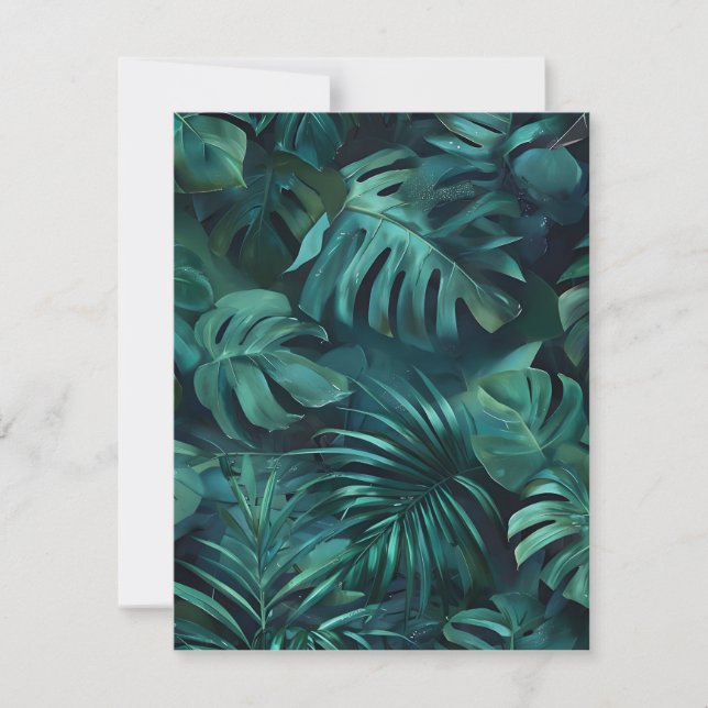 Cartes Pour Fêtes Annuelles Foliage tropical (Devant)