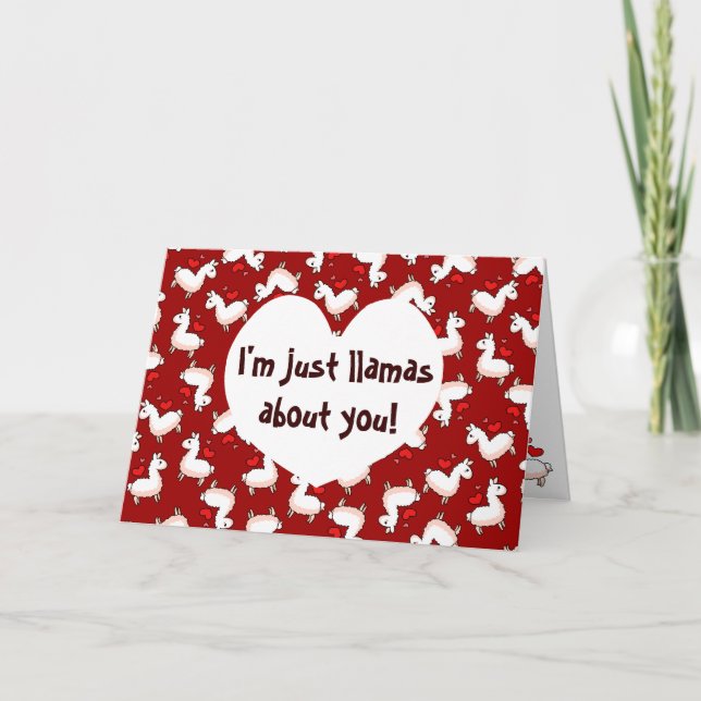 Cartes Pour Fêtes Annuelles Folie de lama (Devant)