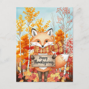 Cartes Pour Fêtes Annuelles Folie des Bois – Ren de Thanksgiving en Automne 