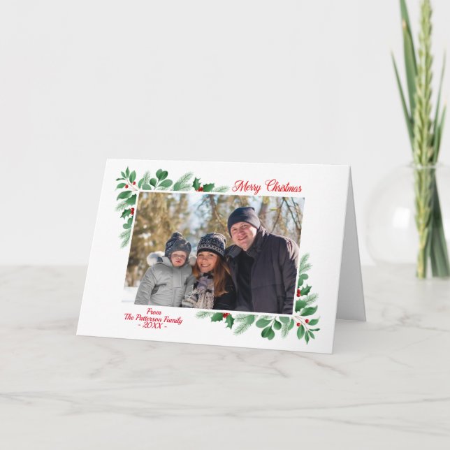 Cartes Pour Fêtes Annuelles Folithe d'hiver Joyeux Noël Photo (Devant)