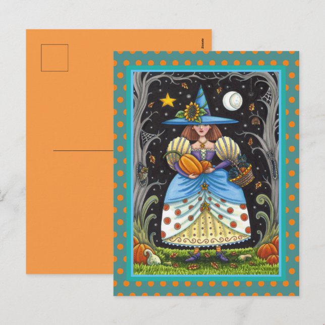 CARTES POUR FÊTES ANNUELLES FOLK ART WITTER EN BOIS ÉFFRAYANTS, CHAT NOIR & OW (Devant / Derrière)