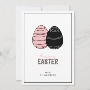 Cartes Pour Fêtes Annuelles Folk Happy Eggs Card