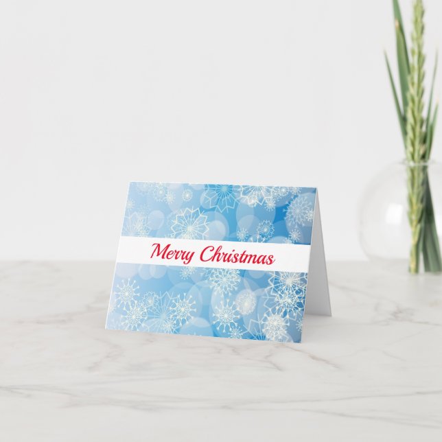 Cartes Pour Fêtes Annuelles Fond de flocon de neige (Devant)