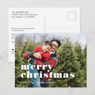 Cartes Pour Fêtes Annuelles Fond de photo de famille Noël