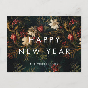 Cartes Pour Fêtes Annuelles Fond Minimaliste Vintage Sombre Bonne Année
