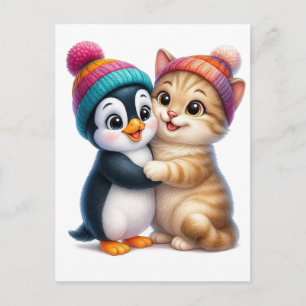 Cartes Pour Fêtes Annuelles Fonds d'écran drôles de Pingouin Valentine 2026