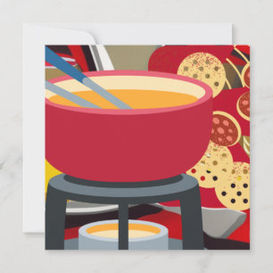 Cartes Pour Fêtes Annuelles Fondue de fromage