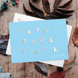 CARTES POUR FÊTES ANNUELLES FONT FESTIVE AUTOMNE