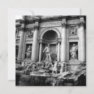 Cartes Pour Fêtes Annuelles Fontaine de Trevi noir blanc Rome photographie de 
