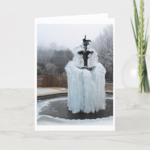 Cartes Pour Fêtes Annuelles Fontaine gelée