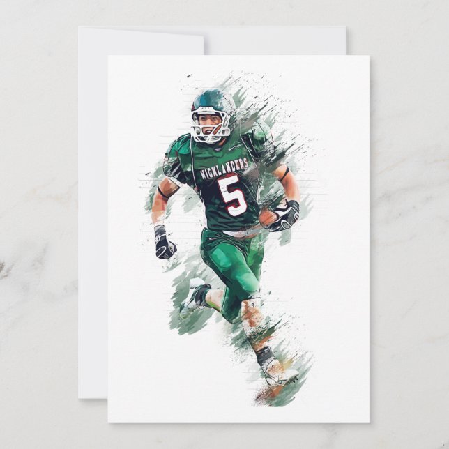 Cartes Pour Fêtes Annuelles Football (Devant)