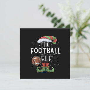 Cartes Pour Fêtes Annuelles Football américain Lutin Famille Matching Noël 
