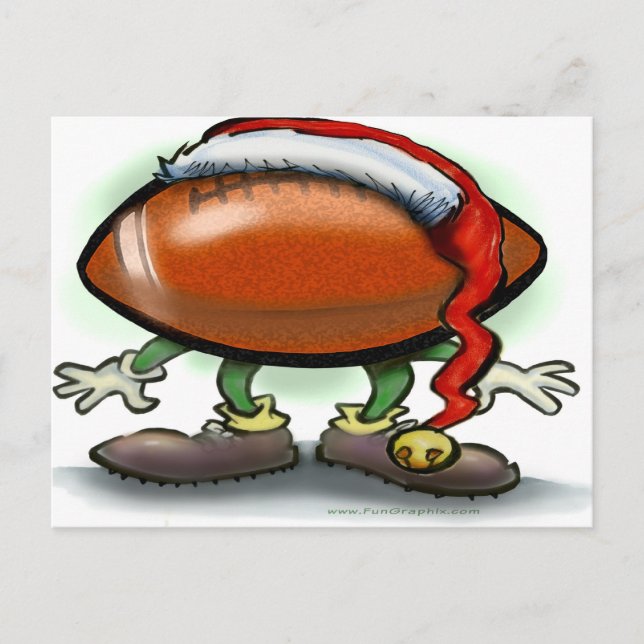Cartes Pour Fêtes Annuelles Football Christmas (Devant)