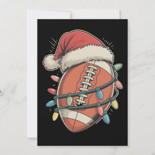 Cartes Pour Fêtes Annuelles Football Noël Chapeau de Père Noël Fêtes Sportives