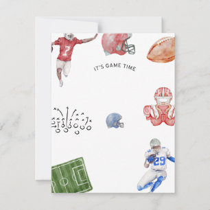 Cartes Pour Fêtes Annuelles Football Sports Moderne Baby shower coloré ou enfa