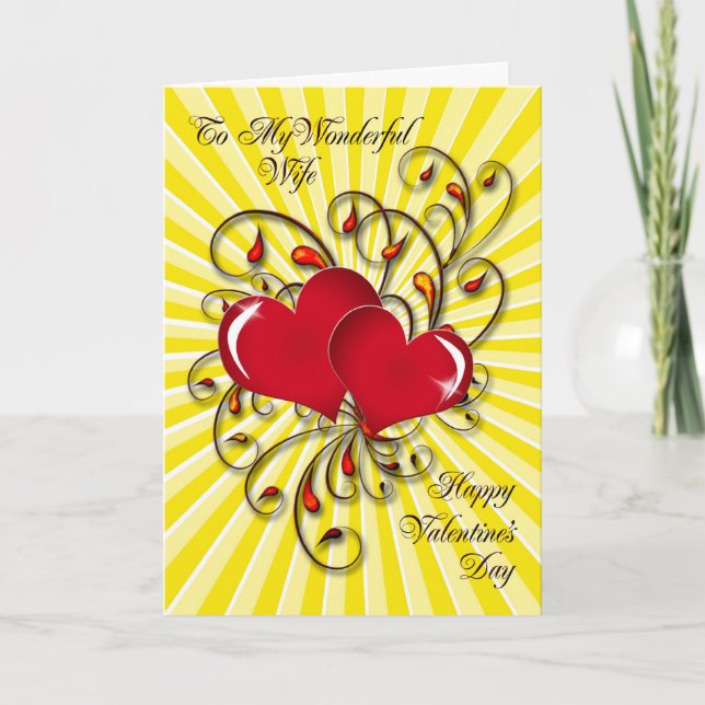 Cartes Pour Fêtes Annuelles For your wife, a stunning Valentine's card (Devant)