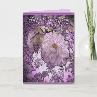 Cartes Pour Fêtes Annuelles Foral Design Valentine's Day Card