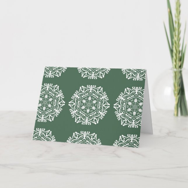Cartes Pour Fêtes Annuelles Forest Mandala (Devant)