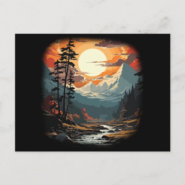 Cartes Pour Fêtes Annuelles Forêt (Devant)
