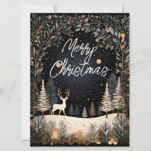 Cartes Pour Fêtes Annuelles Forêt de Noël