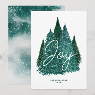 Cartes Pour Fêtes Annuelles Forêt de Noël de joie d'hiver Arbre de pin à l'a