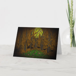 Cartes Pour Fêtes Annuelles Forêt d'Halloween