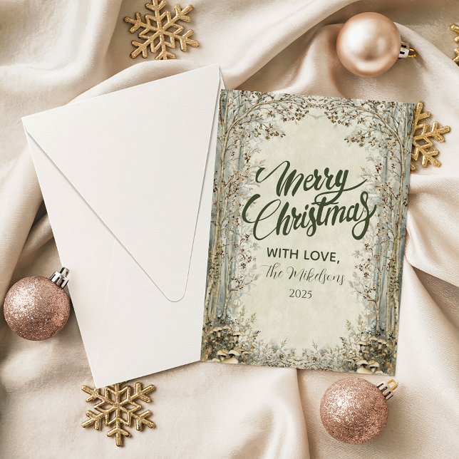Cartes Pour Fêtes Annuelles Forêt enchantée de Noël (Créateur téléchargé)