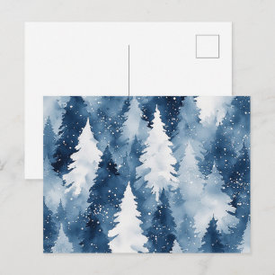 Cartes Pour Fêtes Annuelles Forêt hivernale de Silent Pines