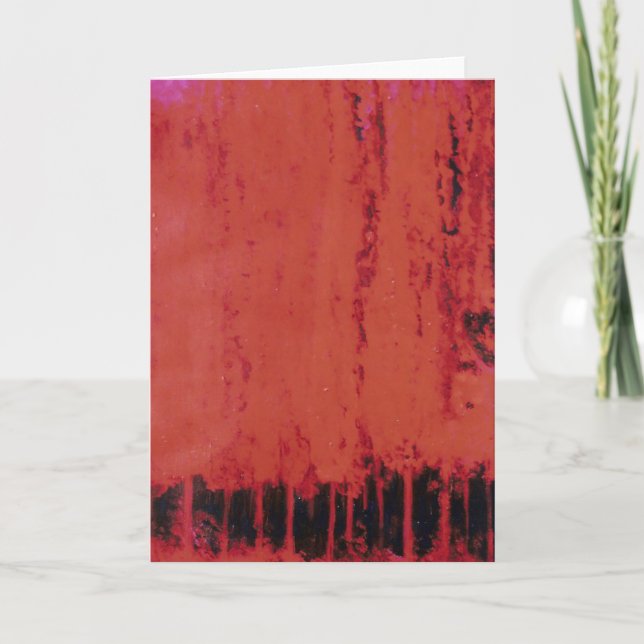 CARTES POUR FÊTES ANNUELLES FORÊT ROUGE #1 (Devant)