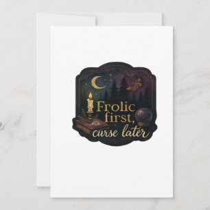 Cartes Pour Fêtes Annuelles Forêts Mystiques Fantastiques Whimsigoth, Lunes & 