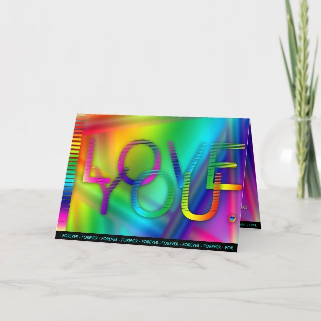 Cartes Pour Fêtes Annuelles Forever Electric I Love you Greeting Card (Devant)