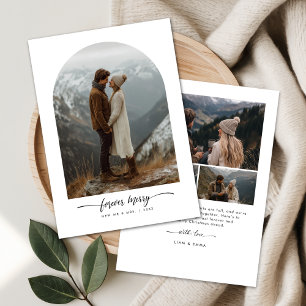 Cartes Pour Fêtes Annuelles Forever Joyeux photo de montagne nouvellement mari