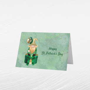Cartes Pour Fêtes Annuelles Forfait vert de gnome or Saint-Patrick